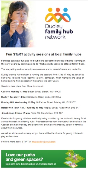 Stourbridge Family Hub - Fun STaRT Session